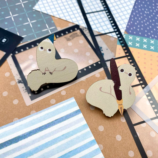 Witch Hat Atelier Brushbuddy Wooden Pin