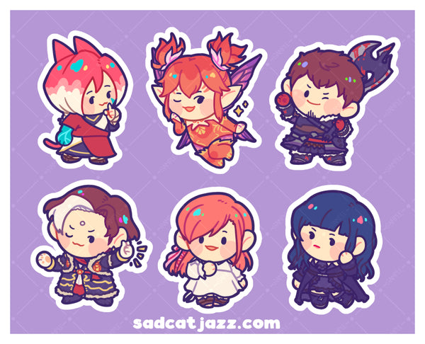 FFXIV: Wind-up NPC Sticker Sheets