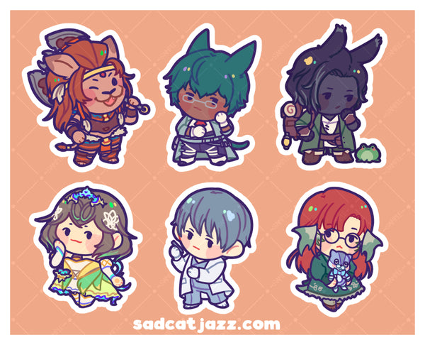 FFXIV: Wind-up NPC Sticker Sheets
