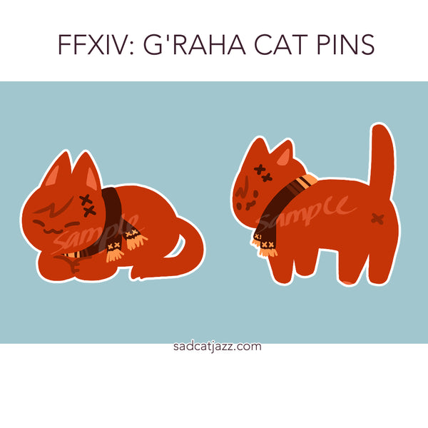 FFXIV: G'raha Tia Cat Pins